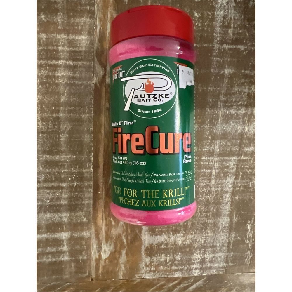 Pautzke‎ Bait Co. 🔥 Balls o fire FIRE CURE. Pink Rose